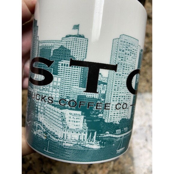 Nice BOSTON Bean Town 2002 Skyline Series STARBUCKS Coffee Mug MINTY - Picture 4 of 10